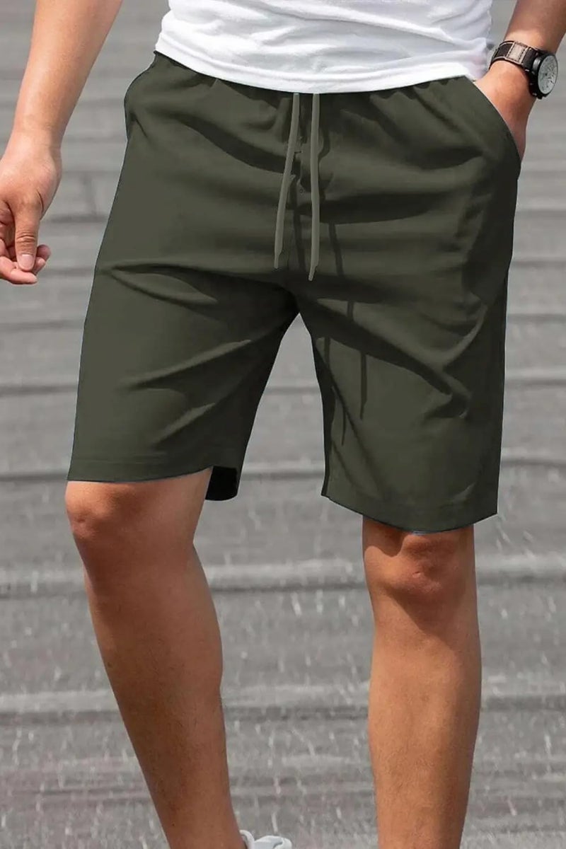 NOBERO Olive Green Regular Fit Shorts for Men - Image 3