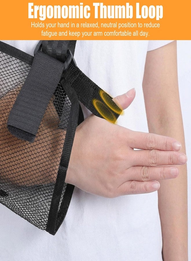 WJIAAA Mesh Arm Sling for Shoulder Injury, Adjustable Breathable Shower Immobilizer for Left Right Arm, Men Women Elbow Wrist Support - Image 2
