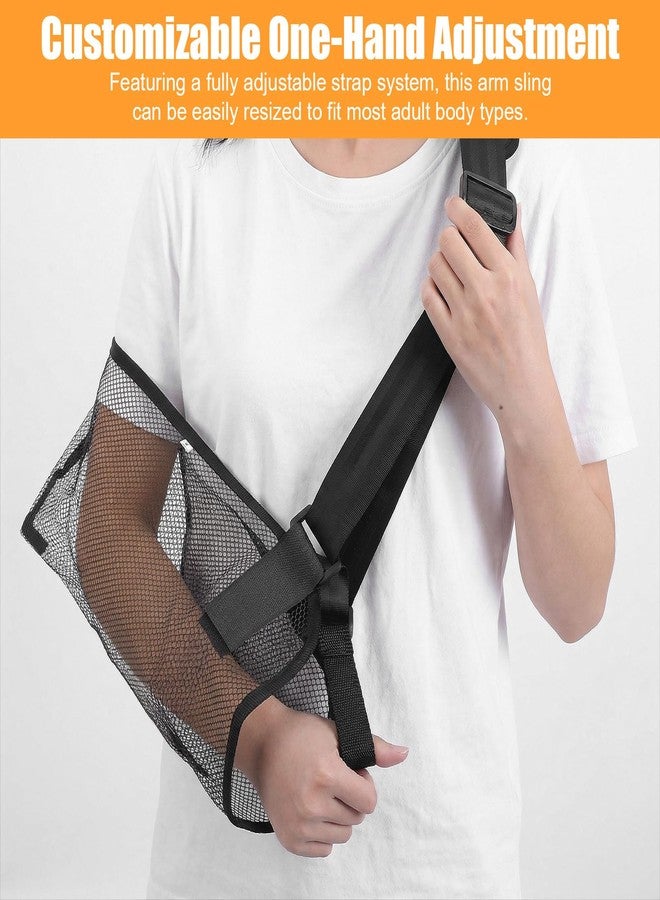 WJIAAA Mesh Arm Sling for Shoulder Injury, Adjustable Breathable Shower Immobilizer for Left Right Arm, Men Women Elbow Wrist Support - Image 5