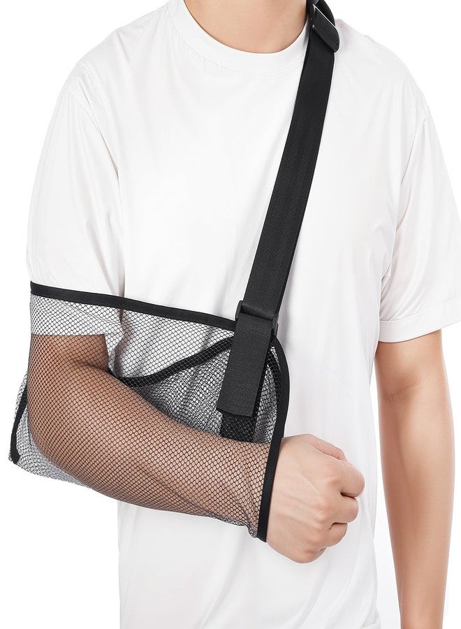 WJIAAA Mesh Arm Sling for Shoulder Injury, Adjustable Breathable Shower Immobilizer for Left Right Arm, Men Women Elbow Wrist Support - Image 1