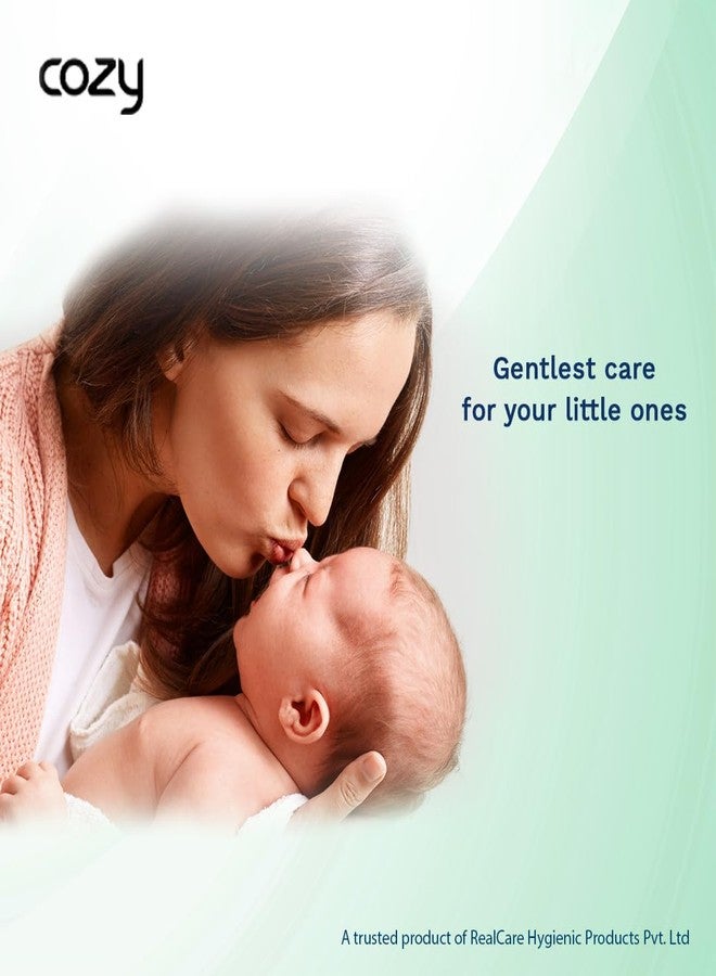 Cozy Baby Wipes, Red Alcohol free, soft and strong, aloe vera and lime extract, vitamin E, Extra softness, baby sensitive, alcohol free, 15 cm x 20 cm (80 Count (Pack of 1) - Image 4