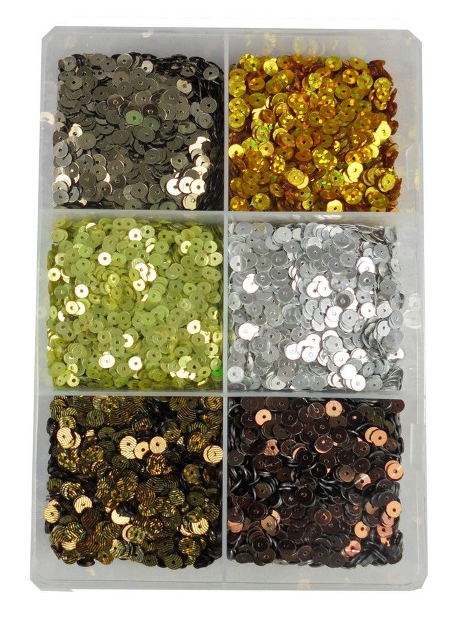 إيشوبي مجموعة أدوات التطريز والحرف اليدوية من eshoppee Sequins Sitara، علبة 150 جرام، لصنع المجوهرات، مجموعة أدوات التطريز والحرف اليدوية DIY، خرز ترتر لامع متسلسل من أحجار الراين (4) - Image 1