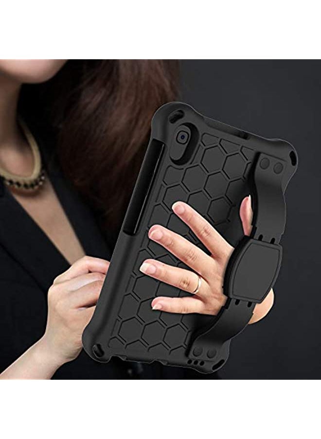 HuHa - Case for Samsung Galaxy Tab A 8.4 2020 Release SM-T307U, Kids Friendly Shockproof Hybrid Rugged 3-in-1 Layer Kickstand Full Body Protective Cover with Hand Holder/Shoulder Strap, Black - Image 1