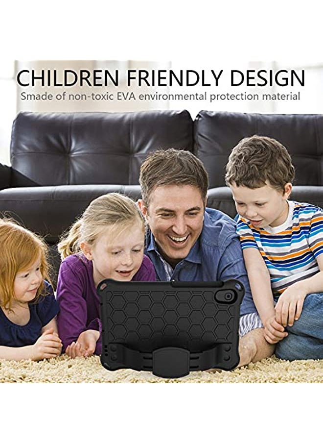 HuHa - Case for Samsung Galaxy Tab A 8.4 2020 Release SM-T307U, Kids Friendly Shockproof Hybrid Rugged 3-in-1 Layer Kickstand Full Body Protective Cover with Hand Holder/Shoulder Strap, Black - Image 1