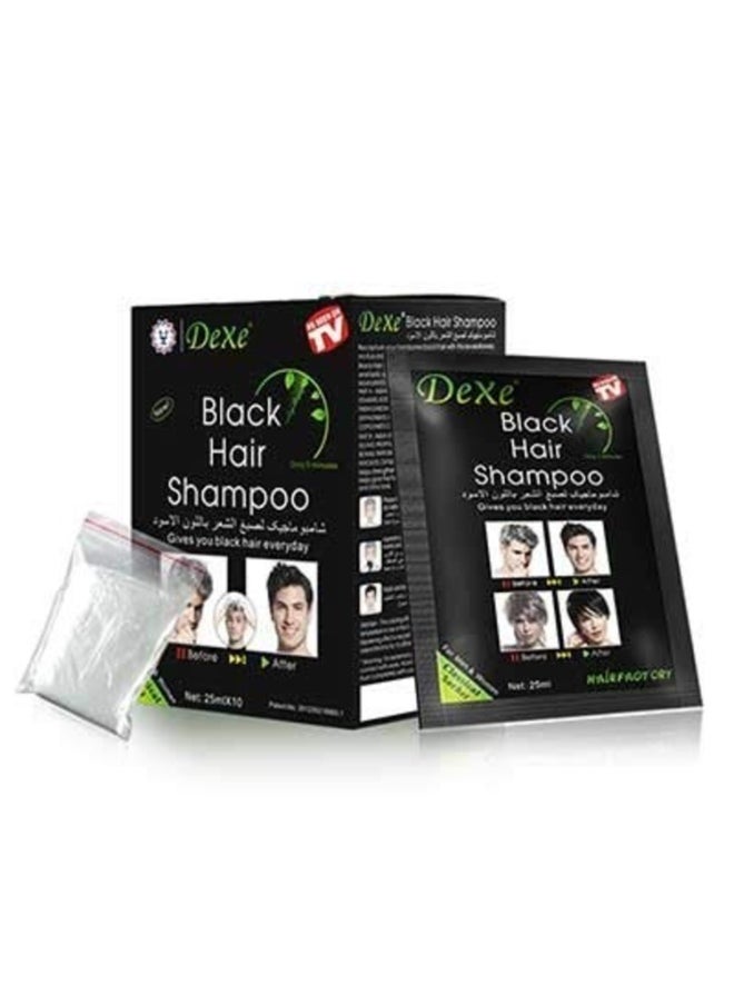Dexe Dexe SALES NO.1 Instant Hair Color - 10 Travel Sachets | Ammonia-Free, Non-Toxic Black Dye Shampoo for Men/Women  - Image 4