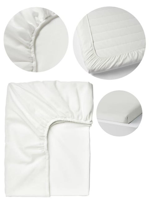 Bed sheet with elastic stitching on all edges, wrinkle-resistant, 90x200 cm
