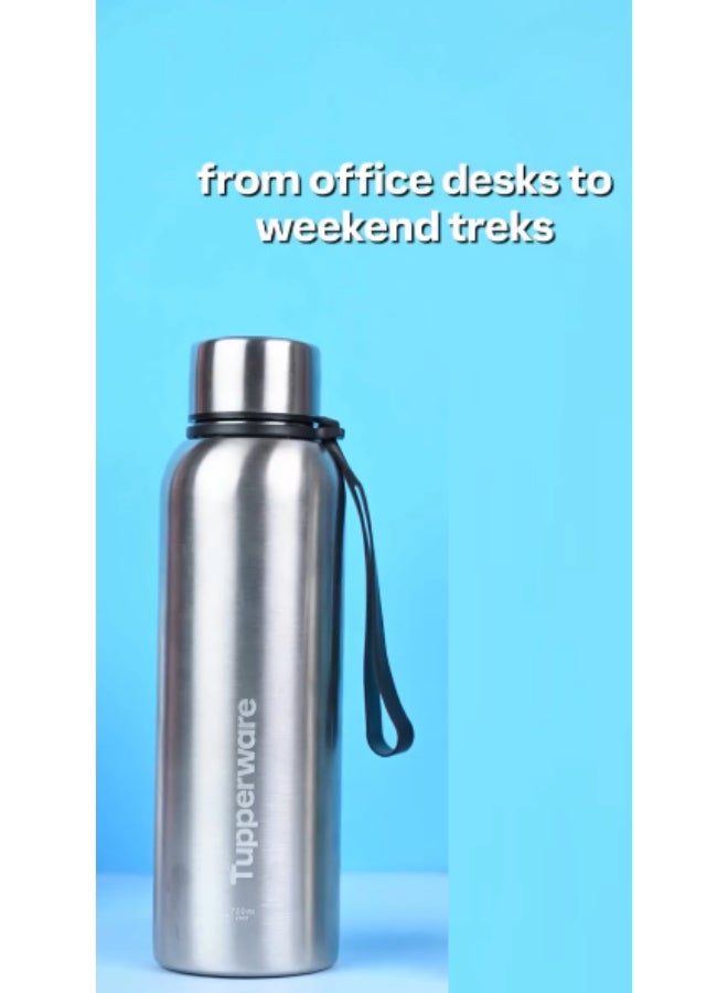 توبروير ترمس/قارورة عازلة للحرارة من تابروير أوريجينال من الفولاذ المقاوم للصدأ، ساخن وبارد، سعة 700 مل، جدار مزدوج، معزولة بالفراغ، تدوم 24 ساعة - Image 5