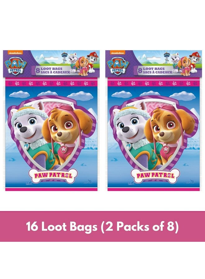 Unique Paw Patrol Party Favor Bags Set - 16 Girl Paw Patrol Goodie Bags, Checklist - Skye Paw Patrol Birthday Decorations Girl, Paw Patrol Everest and Skye Birthday Decorations - Image 2