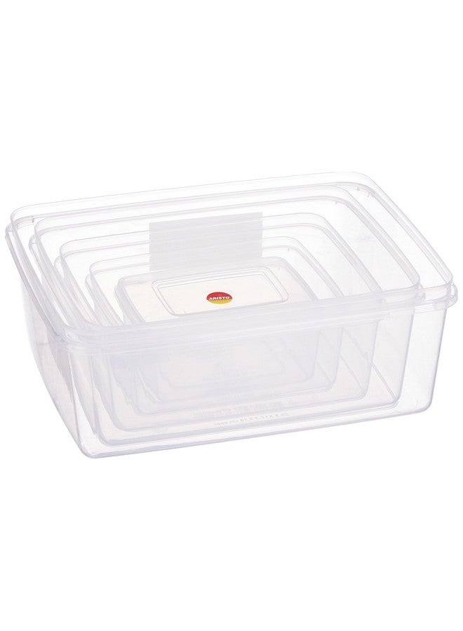 Aristo حاوية تخزين بلاستيكية أريستو كاتي - مجموعة من 5، قد يختلف اللون - Image 4