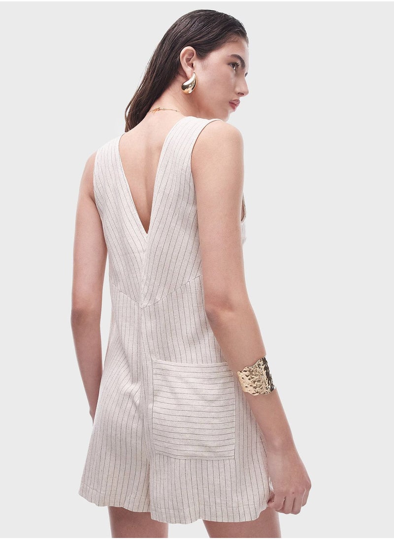 TOPSHOP - Button Down Playsuit - Image 1