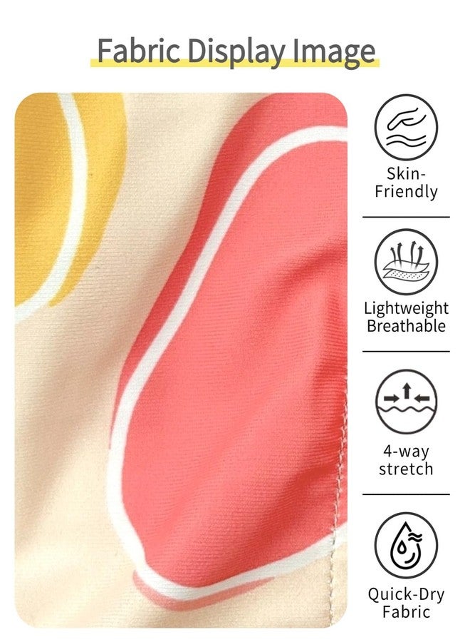 weVSwe Toddler Girl Swimsuit Long Sleeve SPF 50+ UV Protection Baby Girl Rashguard Swimsuit Infant Sun Hat Pink Orange Fruit 3 Years - Image 5