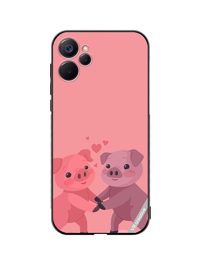 VR CREATIVE Protective Case Cover For Realme 9i 5G Love Pig Design Multicolour - Image 1