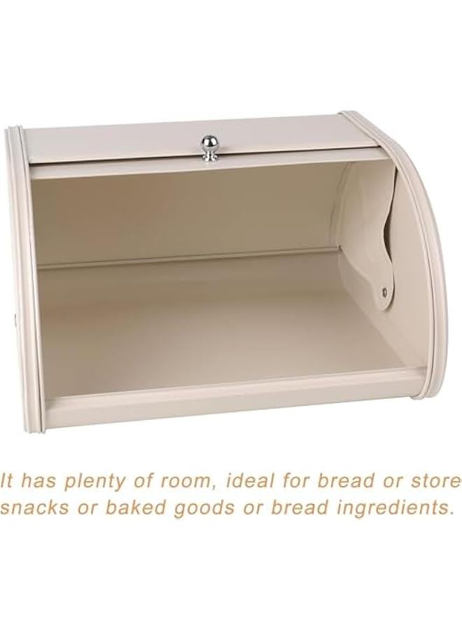 HOOKOR Metal Bread Box, Vintage Bread Container for Kitchen Countertop, Roll Top Bread Storage Holder, Lightweight Storage Box for Kitchen Food - Image 3