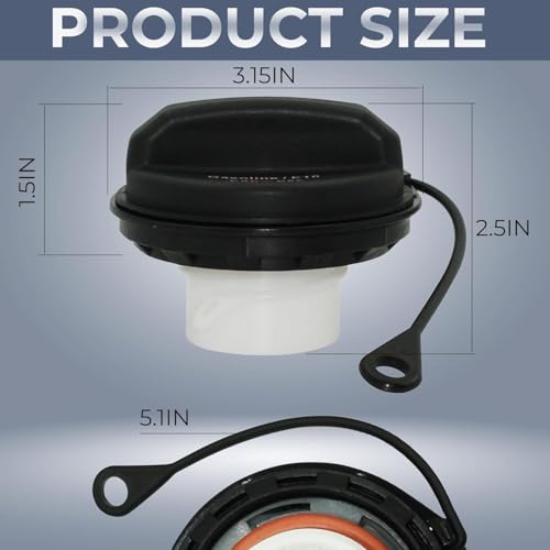 Anleecap Gas Cap Fuel Cap For Ford Lincoln Mercury 2004-2009 F150, 2007-2015 Edge, 2009-2020 F250 F350 Super Duty, 2017-2021 F450 F550, 2006-2007 Fusion, 2004-2007 Freestar, 2006-2009 Ranger, FC1089 - Image 5