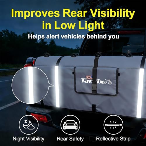 Tanfix Tailgate Pad for Mountain Bikes Heavy Duty Pickup Truck Protector Fits 5 Bikes Waterproof Scratch Resistant with Secure Straps - Image 5
