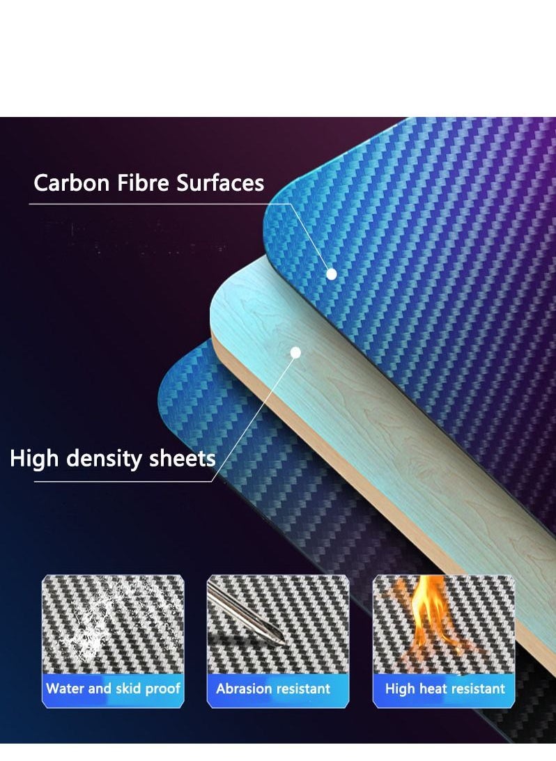 Arabest - Gaming Table Carbon Fibre Ambient Lighting Gaming Table Home Office Computer Desk Gaming Table - Image 1