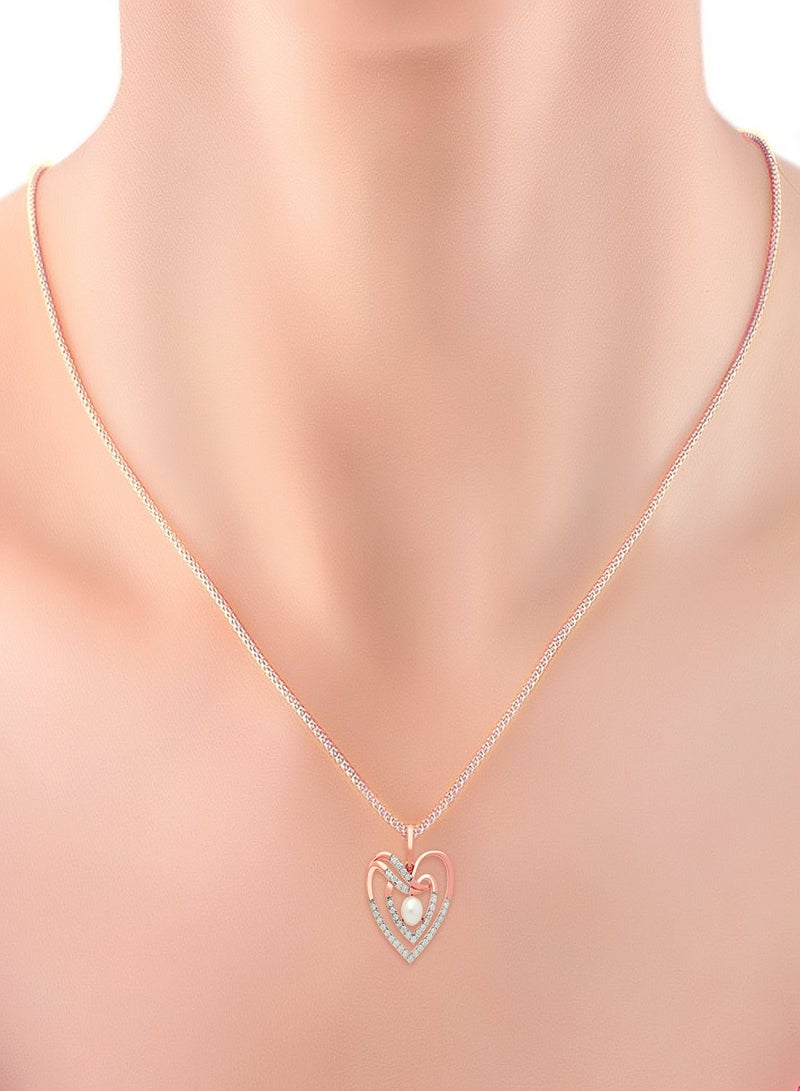Malabar Gold and Diamonds 18 Carat 750 Purity Rose Gold Pendant MRGHTH082PN1 - Image 4
