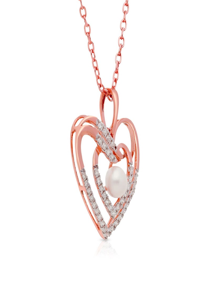 Malabar Gold and Diamonds 18 Carat 750 Purity Rose Gold Pendant MRGHTH082PN1 - Image 2