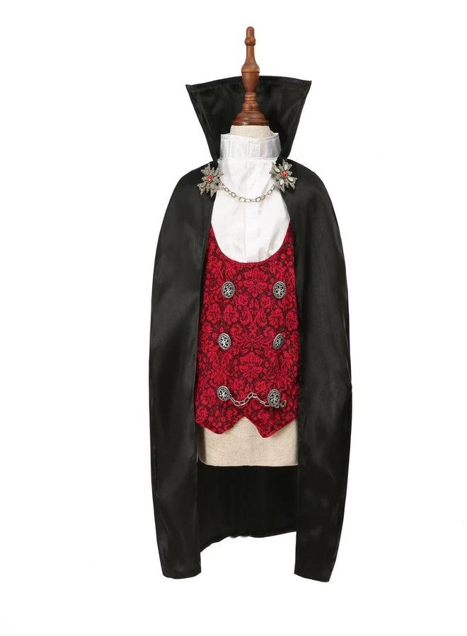 Sincere Party Boy's Vampire Costume Halloween Deluxe Dracula Costume for Kids,Top,Pants,Cape All In (8-10) - Image 4