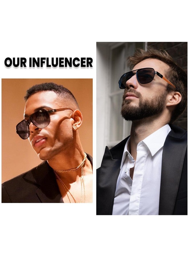 Duco Aviator Sunglasses For Men Polarized Sunglasses Men Uv Protection Carbon Fiber Temple Mens Sun Glasses For Driving Grey 3051 - Image 2