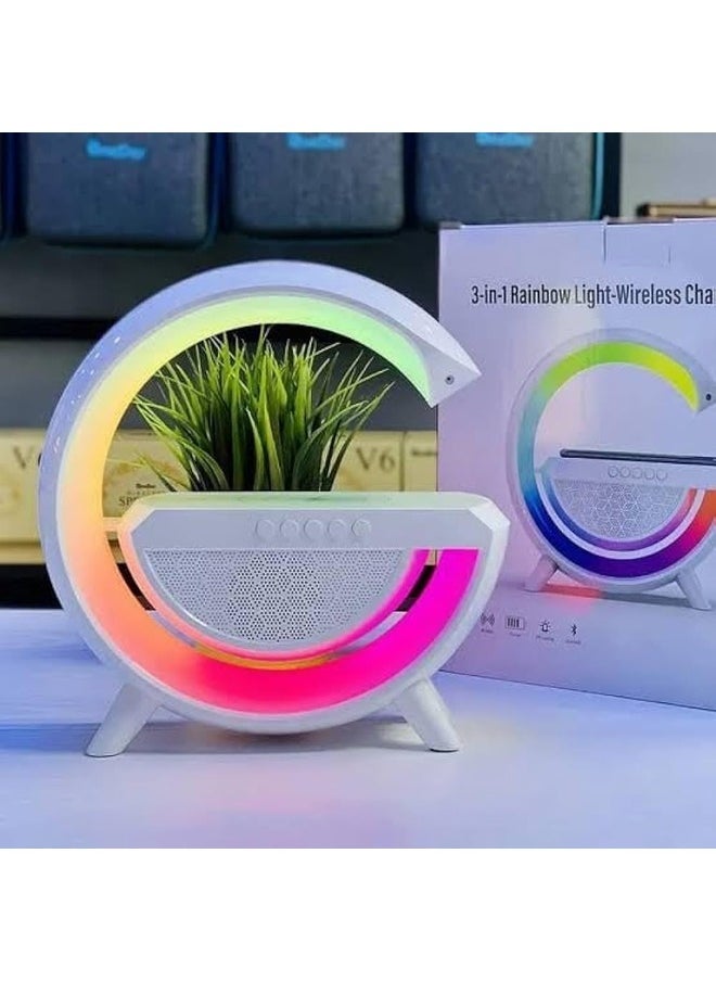 إيروريكس - 3 في 1 مكبر صوت محمول G500 Led للشحن اللاسلكي، تصميم فريد وجودة صوت رائعة - Image 1