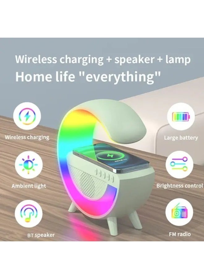 إيروريكس - 3 في 1 مكبر صوت محمول G500 Led للشحن اللاسلكي، تصميم فريد وجودة صوت رائعة - Image 1