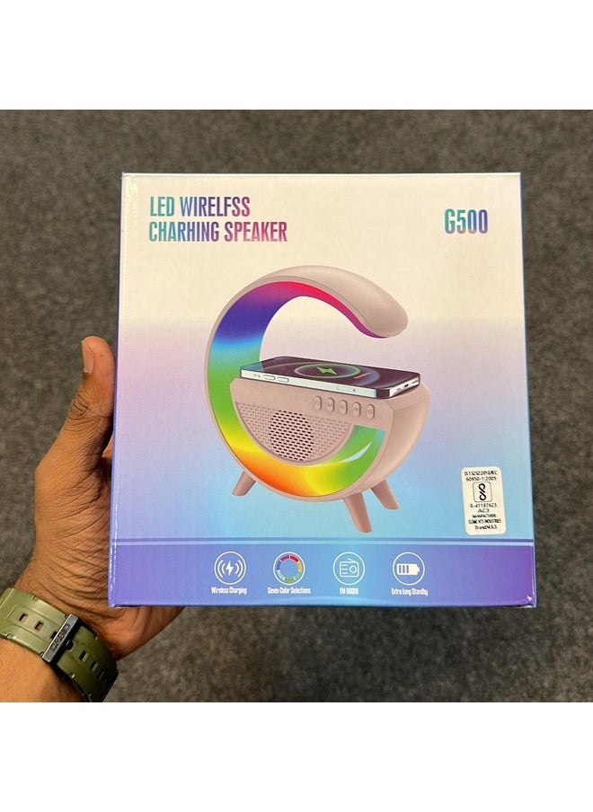 إيروريكس - 3 في 1 مكبر صوت محمول G500 Led للشحن اللاسلكي، تصميم فريد وجودة صوت رائعة - Image 1