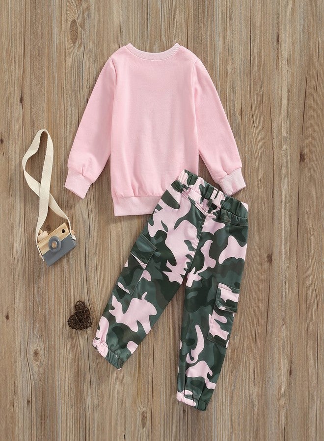 SAYOO Baby Girl Fall Outfit I Get My Attitude From All Women Funny Letter Sweatshirt Pullover +Sweatpants Toddler Clothes (A Pink, 2-3T) - Image 3