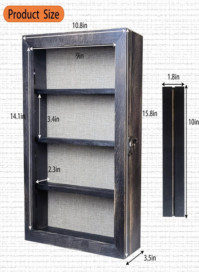 Houstimi Black 11x16 Large Shadow Box Frame Deep Shadow Box with Shelves Pet Memorial Shadow Box Display Case with Linen Back for Flowers, Pictures, Medals, Coins, Pins Collection and More - Image 5