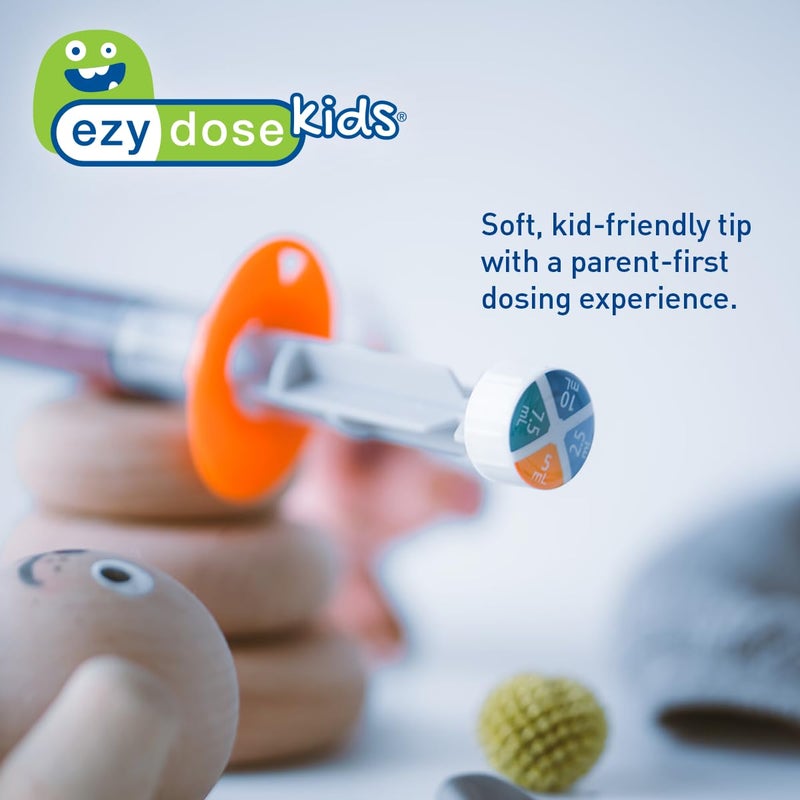 EZY DOSE Kids Baby Oral Syringe & Dispenser, True Easy Design for Liquid Medicine,Tylenol, Motrin, Easy to Administer, Accurate Dosing,10 mL/2 TSP Color Coded, BPA Free, Pack of 3 - Image 5