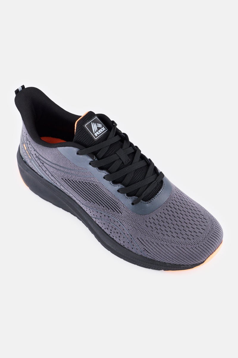 RBX Men Lace Up Hiking Shoes, Dark Grey - Image 1
