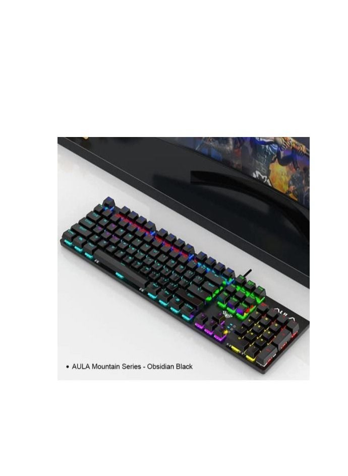 Aula AULA S2022 Mechanical Gaming Keyboard BLACK COLOR - BLUE SWITCH