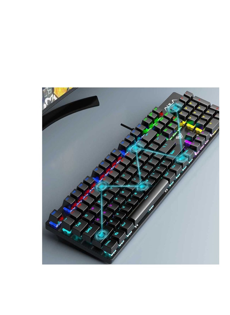 Aula AULA S2022 Mechanical Gaming Keyboard BLACK COLOR - BLUE SWITCH