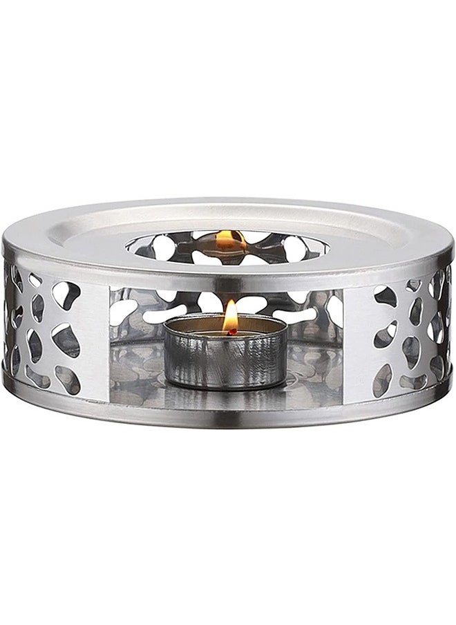 Garlo Teapot Warmer, Stainless Steel Teapot Warmer with Tea Light Candle Holder for Tea and Coffee Pots, Teapot Warmer Base For Home Office Tea House(Teapot not included)  - Image 1