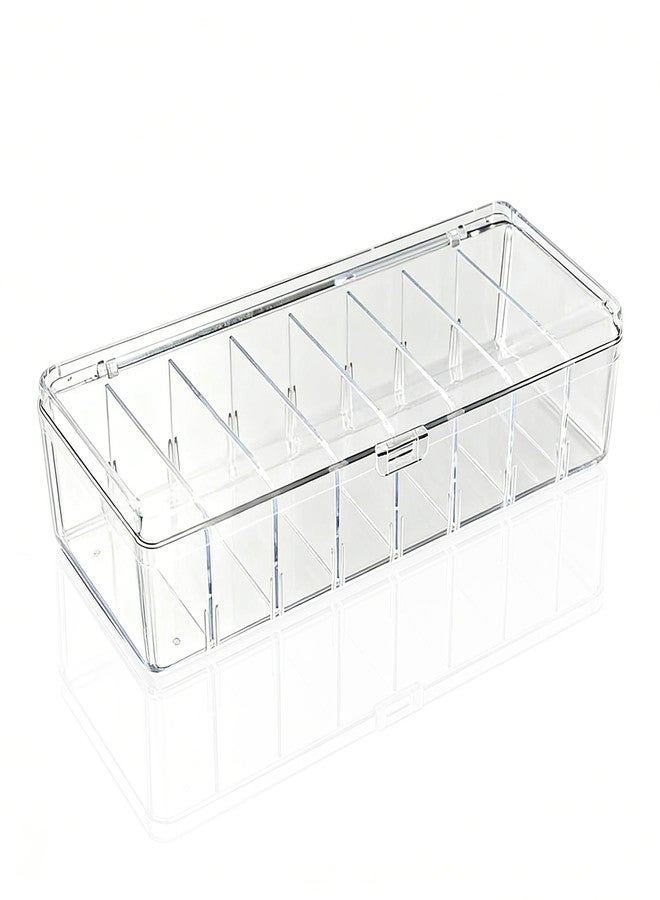 LuckyVin Acrylic Storage Box Clear High Transparency Organizer Ideal for Home Office Desk Accessories Acrylic Organizer Box with Lid Multi Purpose for Classroom Makeup Craft Supplies and More (1) - Image 1