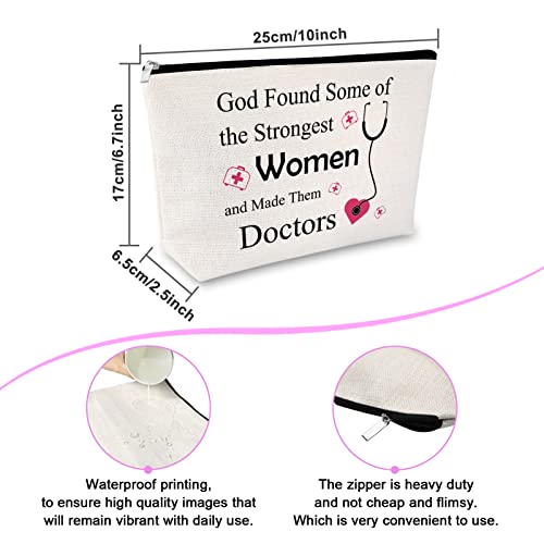 Sfodiary Doctor Gift for Women Makeup Bag Doctor Appreciation Gift Medical Student Graduation Presents Thank You Inspirational Keepsake Zipper Cosmetic Bag Christmas Birthday Travel Cosmetic Pouch - Image 2