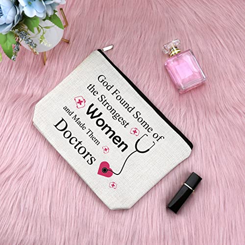 Sfodiary Doctor Gift for Women Makeup Bag Doctor Appreciation Gift Medical Student Graduation Presents Thank You Inspirational Keepsake Zipper Cosmetic Bag Christmas Birthday Travel Cosmetic Pouch - Image 3