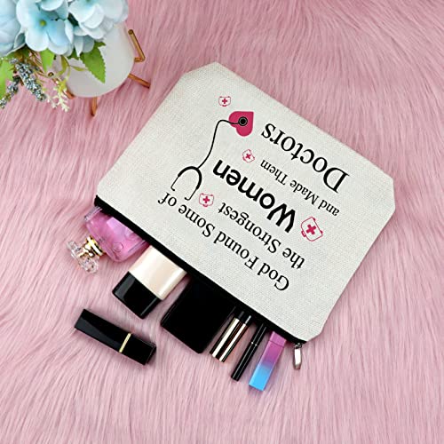 Sfodiary Doctor Gift for Women Makeup Bag Doctor Appreciation Gift Medical Student Graduation Presents Thank You Inspirational Keepsake Zipper Cosmetic Bag Christmas Birthday Travel Cosmetic Pouch - Image 4