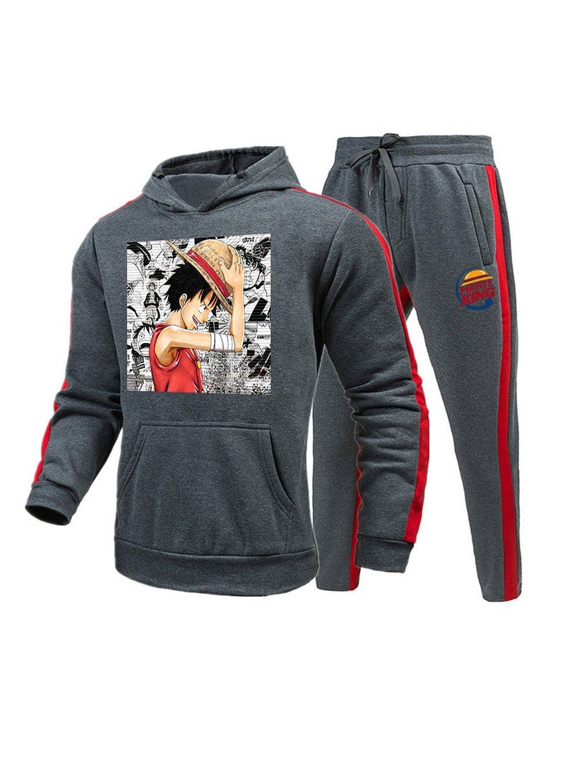 KUYING New Printed One Piece Casual Hoodie Set  - Image 1