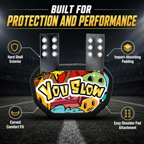Fenduoer Football Back PlateRear Back Protector Low Back Pad for Adult Football PlayersYou Slow - Image 3