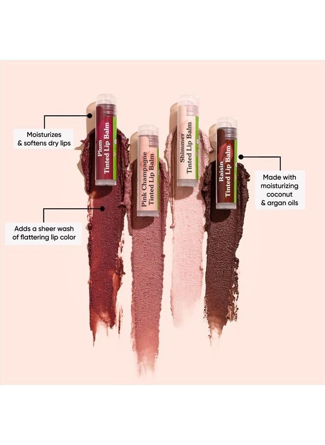 Sky Organics - Tinted Lip Balms for Lips to Moisturize, Soften & Add A Wash of Color, Four Assorted Shades, 4pk. - Image 1