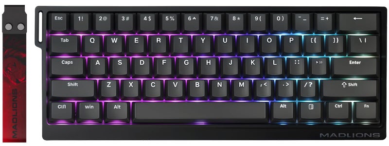 Hyekit x FGG MADLIONS MAD 60 HE RGB 60% Wired Magnetic Switch Mechanical Gaming Keyboard with Adjustable Actuation, 8000 Hz Polling Rate, Rapid Trigger Mode, Hall Effect Switches, for PC/Mac, Black - Image 1
