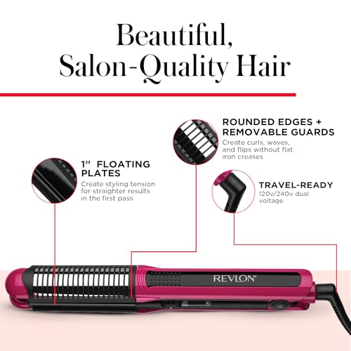 REVLON Perfect Match Flat Iron - 2-in-1 Hair Straightener and Curling Iron, Triple Oil-Infused Helps Reduce Heat Damage & Restore Hair's Natural Moisture & Shine - Image 5