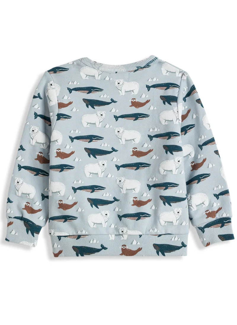 Dirkje Dirkje Blue printed top and pants Set