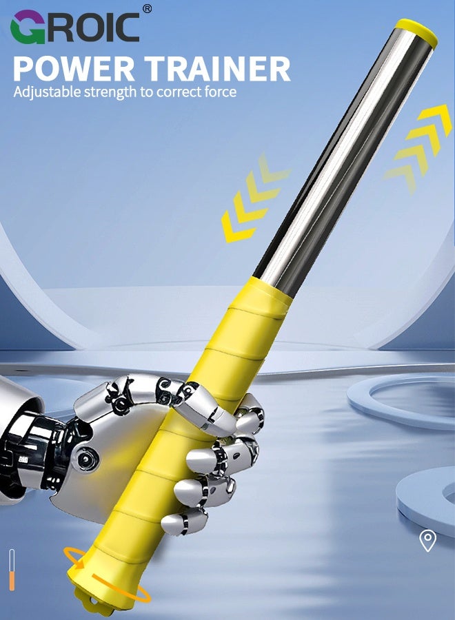 GROIC Badminton Racket Power Trainer with Magnetic Sound Feedback, Portable Whipping Force Practice Tool for Beginners & Enthusiasts, Anti-Slip Handle - Image 2