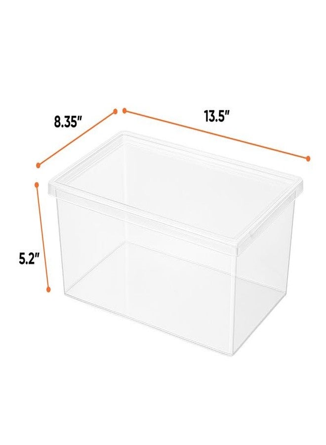 Superio Shoe Box Modern Storage Container 3 Pack - 6.5 Quart/6 Liter, Stackable Plastic Shoe Box Organizer (13.5"L x 8.35"W x 5.2"H) - Image 2