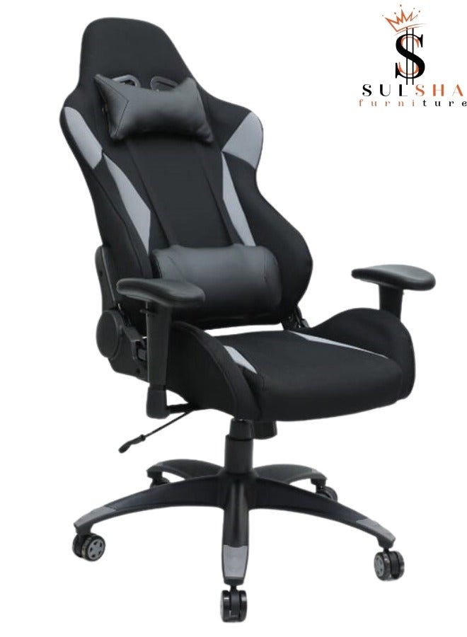 SULSHA Executive Ergonomic Computer Desk Chair, Office Chair and Gaming Chair with headrest back comfort and lumbar support Black Grey  - Image 3