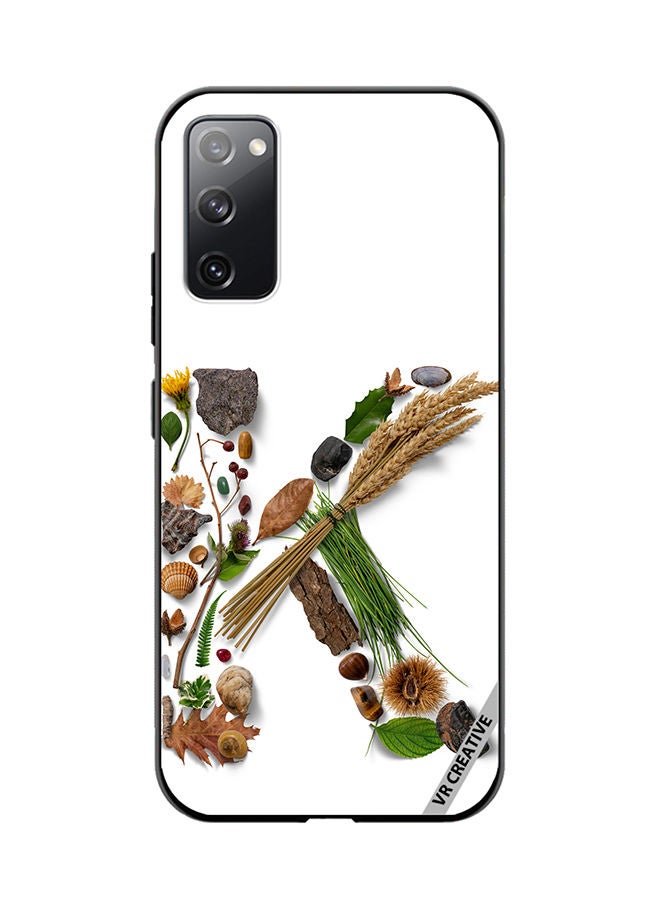 VR CREATIVE Protective Case Cover For Samsung Galaxy S20 FE 5G Alphabet K Design Multicolour - Image 1