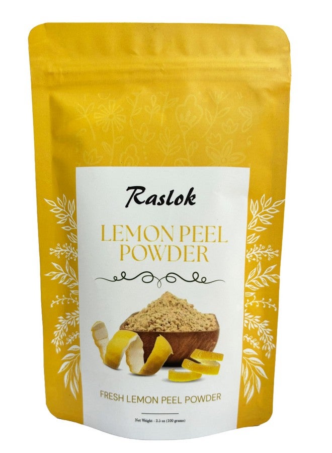 Raslok Lemon Peel Powder | 100% Lemon Juice Freeze Dried Powder | Rich in Natural Vitamin C Fresh Squeezed Lemon Flavor (3.52 oz) - Image 1