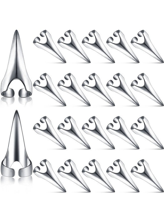 Hicarer 20 Pieces Adjustable Hair Parting And Selecting Tool Metal Hair Sectioning Ring For Braiding Halloween Cosplay Vintage Nails Metal Ring For Sectioning Hair Hair Installation Extension (Silver)  - Image 2